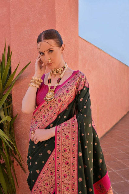 Banarasi Soft Silk With Zari Work PAITHANI Saree