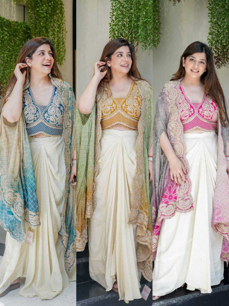 Banglori Silk Dhoti Salwar  Indo Western Dress