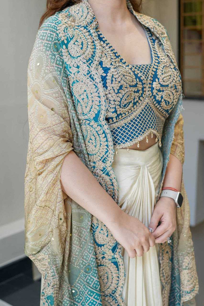 Banglori Silk Dhoti Salwar  Indo Western Dress