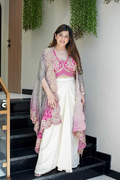 Banglori Silk Dhoti Salwar  Indo Western Dress