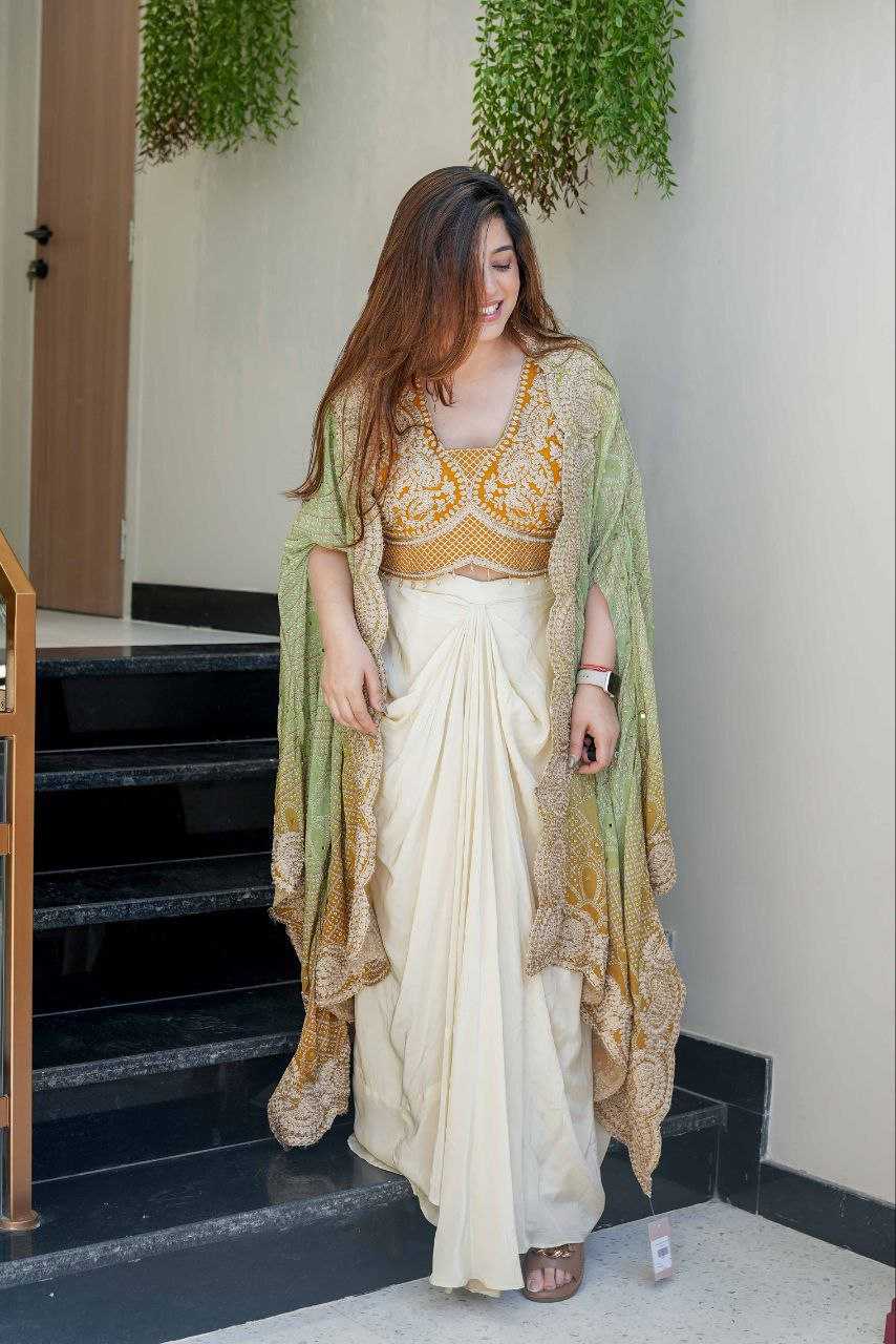 Banglori Silk Dhoti Salwar  Indo Western Dress
