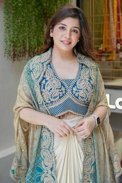 Banglori Silk Dhoti Salwar  Indo Western Dress