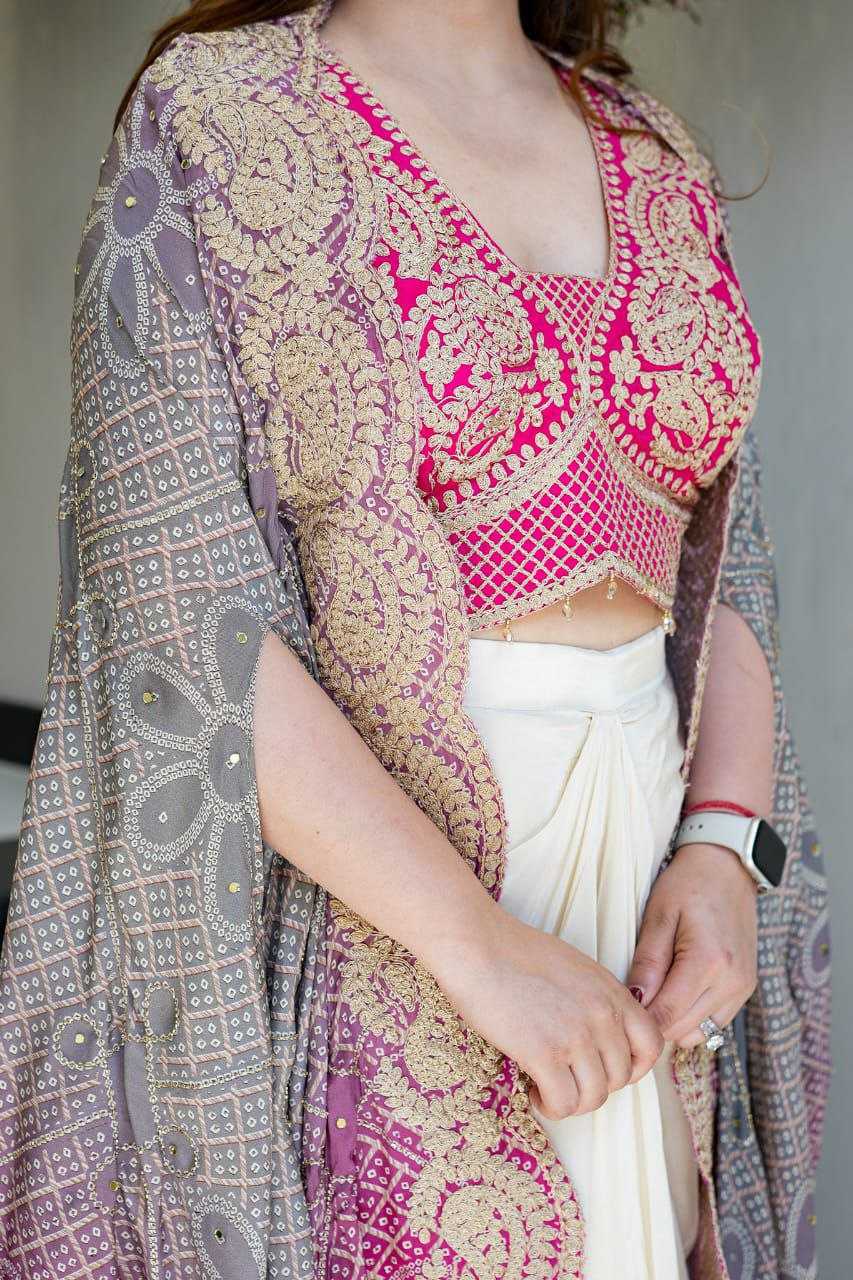 Banglori Silk Dhoti Salwar  Indo Western Dress