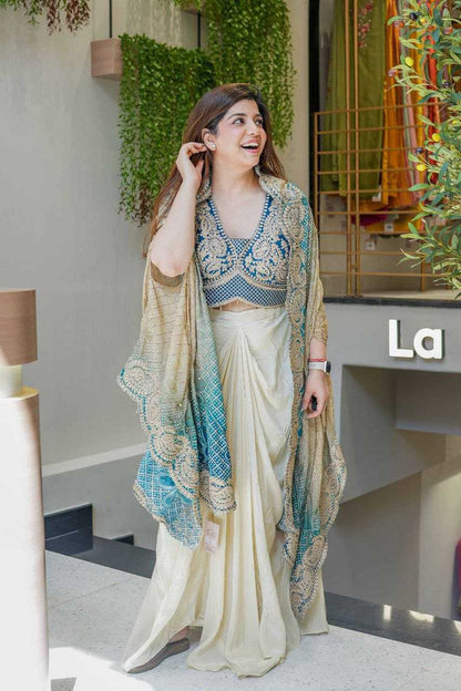 Banglori Silk Dhoti Salwar  Indo Western Dress