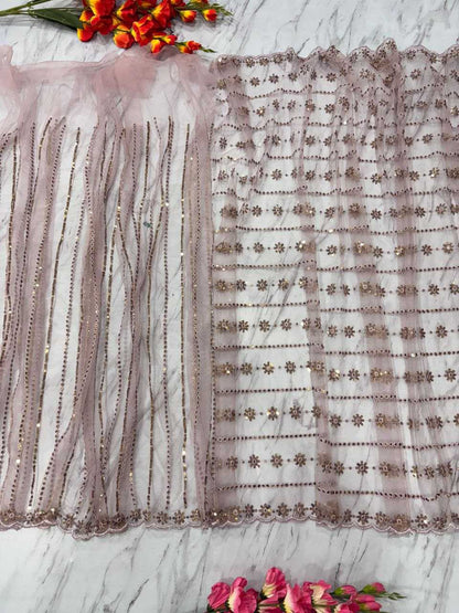 Butterfly Net Sequins Work Saree