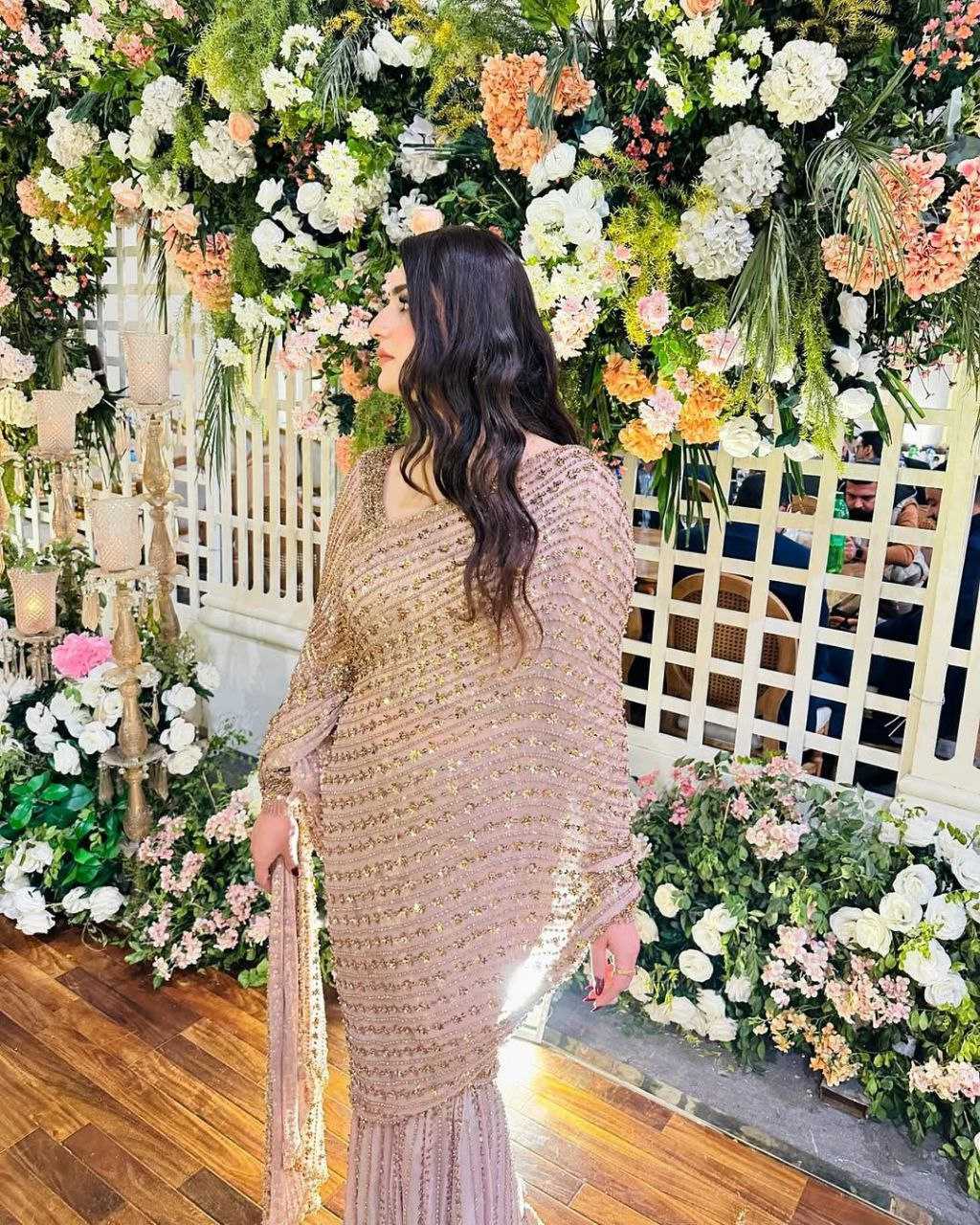 Butterfly Net Sequins Work Saree