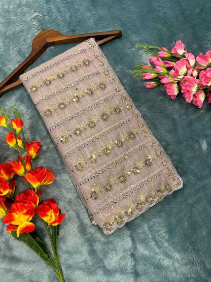 Butterfly Net Sequins Work Saree