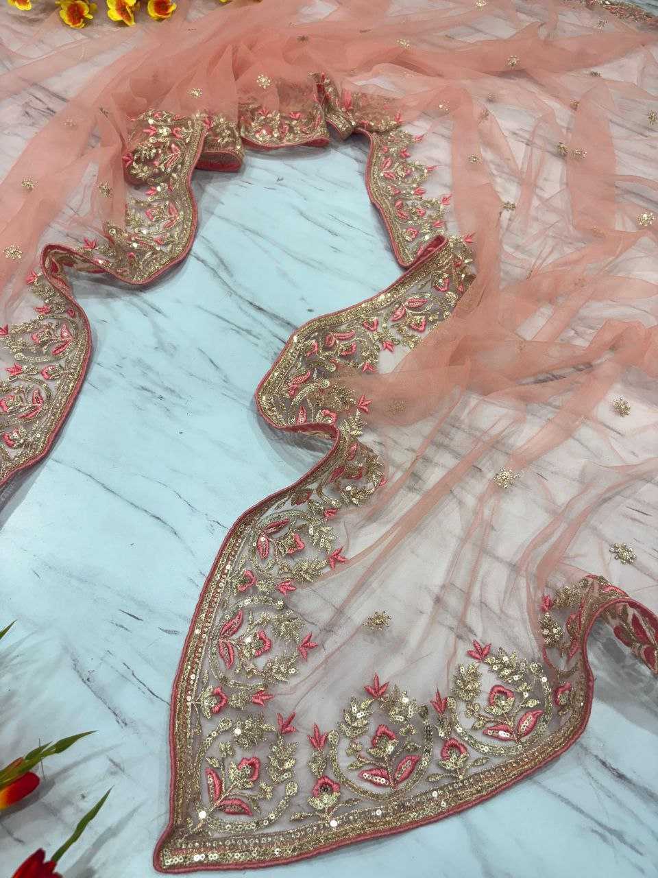 Butterfly Net   Embroidered  Zari Wedding Sarees Collections
