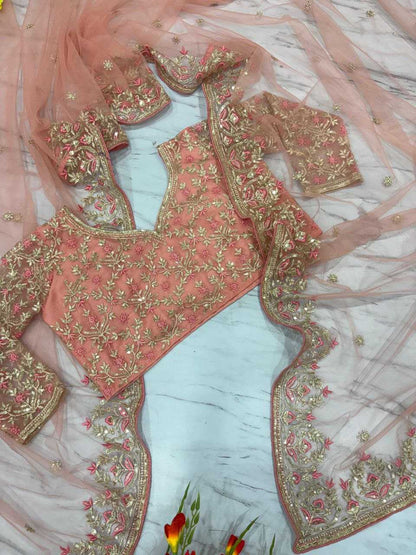 Butterfly Net   Embroidered  Zari Wedding Sarees Collections