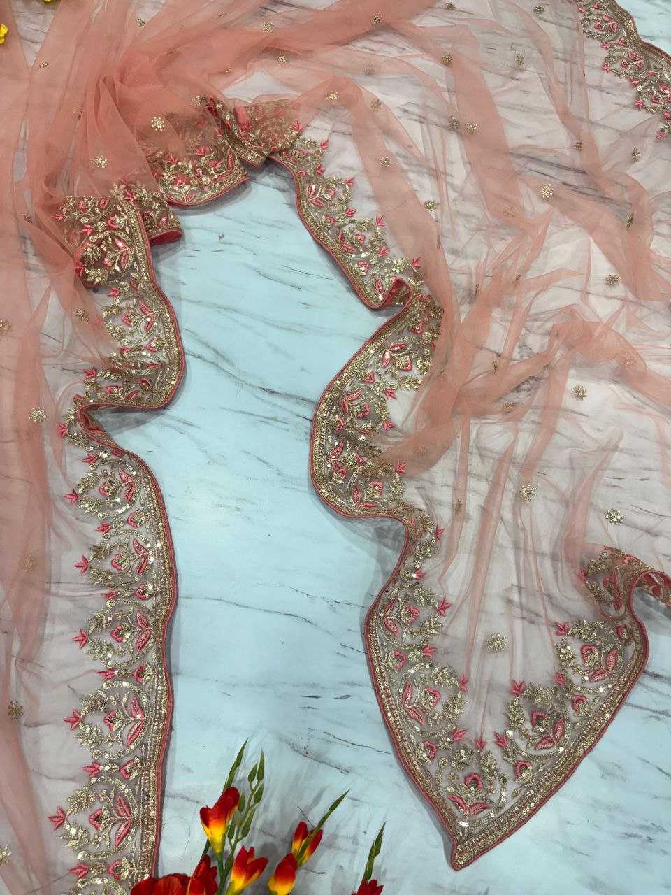 Butterfly Net   Embroidered  Zari Wedding Sarees Collections