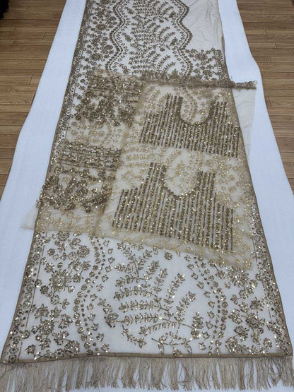 Butterfly Net  Embroidered  Saree With Blouse Wedding Collections