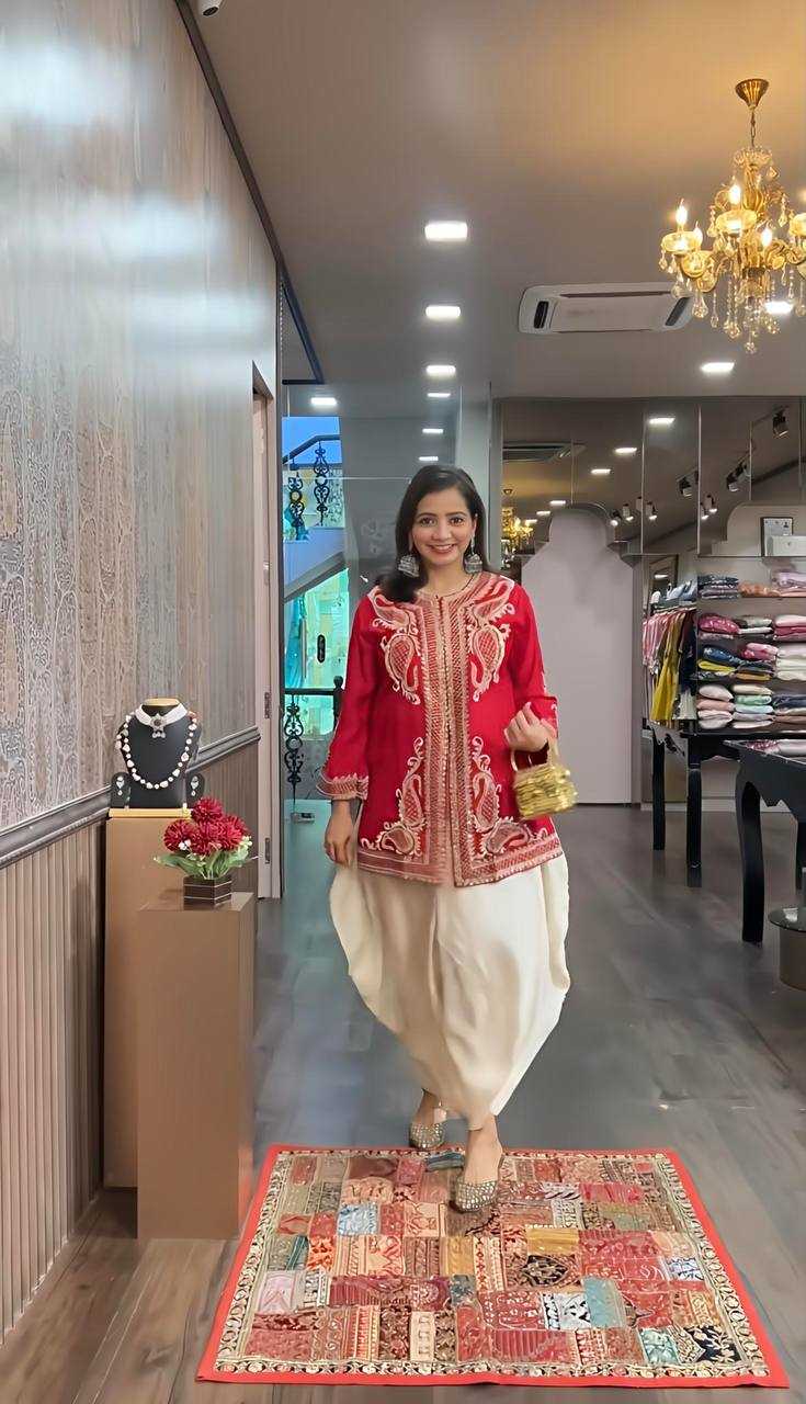Chinon Embroidery Patiala Suit