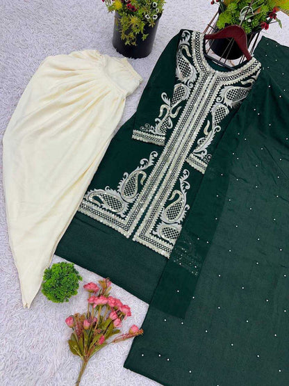 Chinon Embroidery Patiala Suit