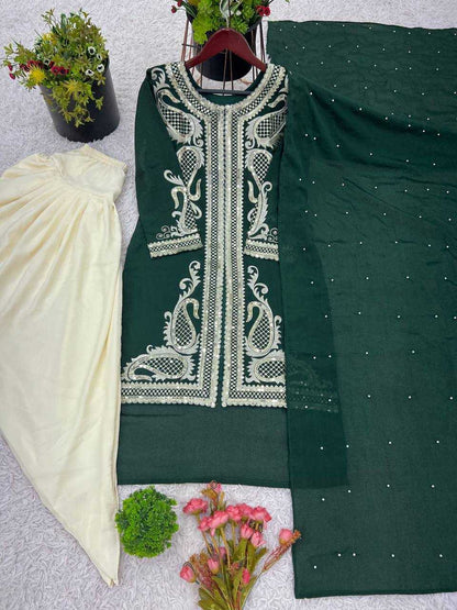 Chinon Embroidery Patiala Suit