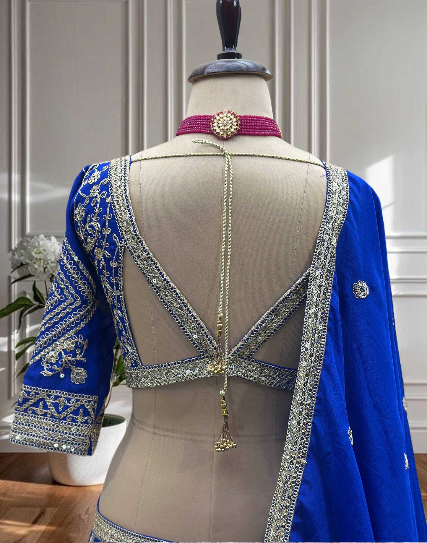 Chinon Sequins Wedding Lehengas With Cancan