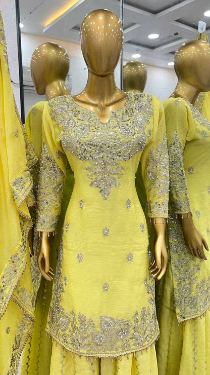 Chinon Off-Shoulder Silk Suits