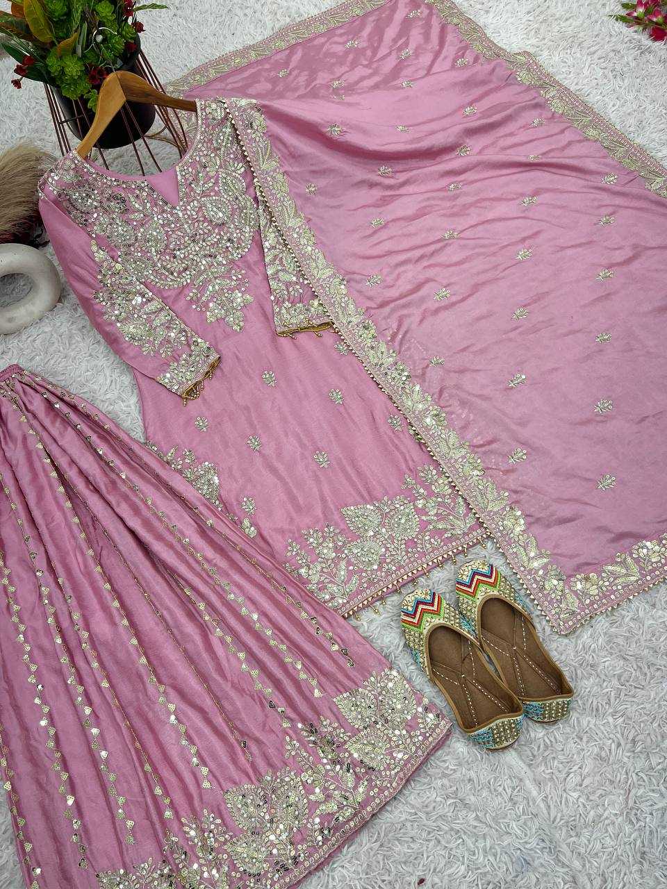 Chinon Off-Shoulder Silk Suits