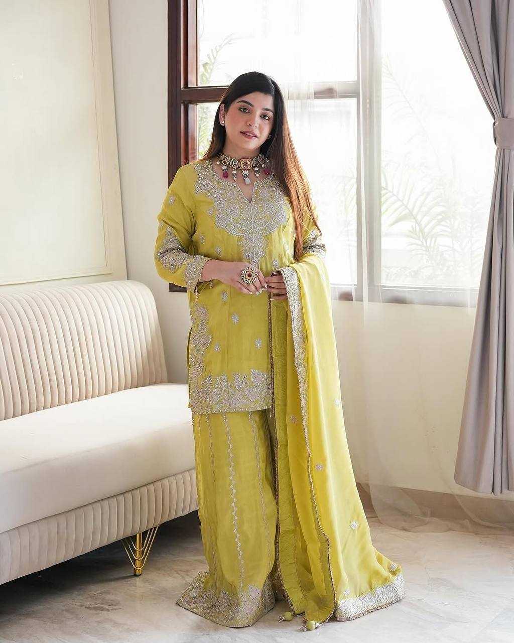 Chinon Off-Shoulder Silk Suits