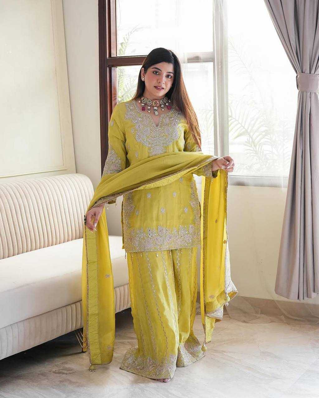 Chinon Off-Shoulder Silk Suits