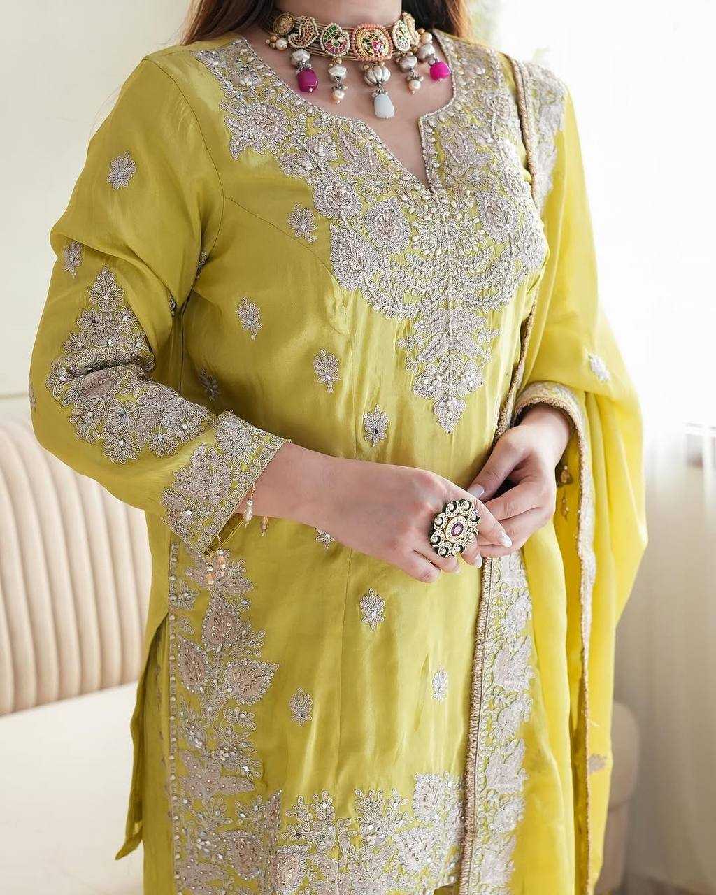 Chinon Off-Shoulder Silk Suits