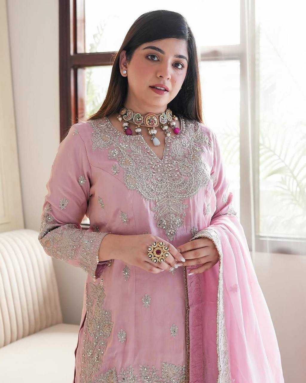 Chinon Off-Shoulder Silk Suits