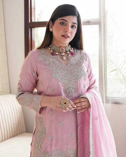 Chinon Off-Shoulder Silk Suits