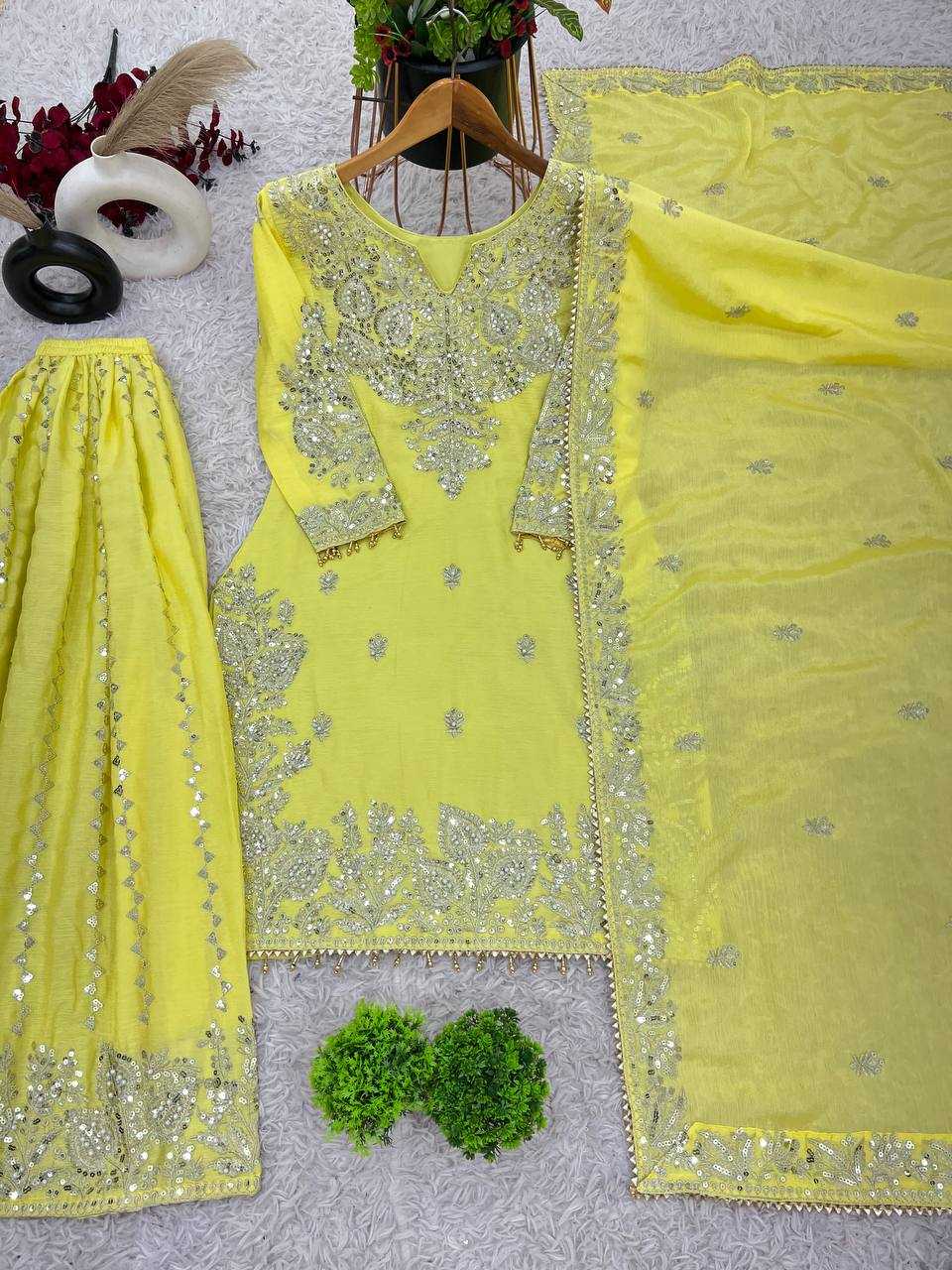 Chinon Off-Shoulder Silk Suits