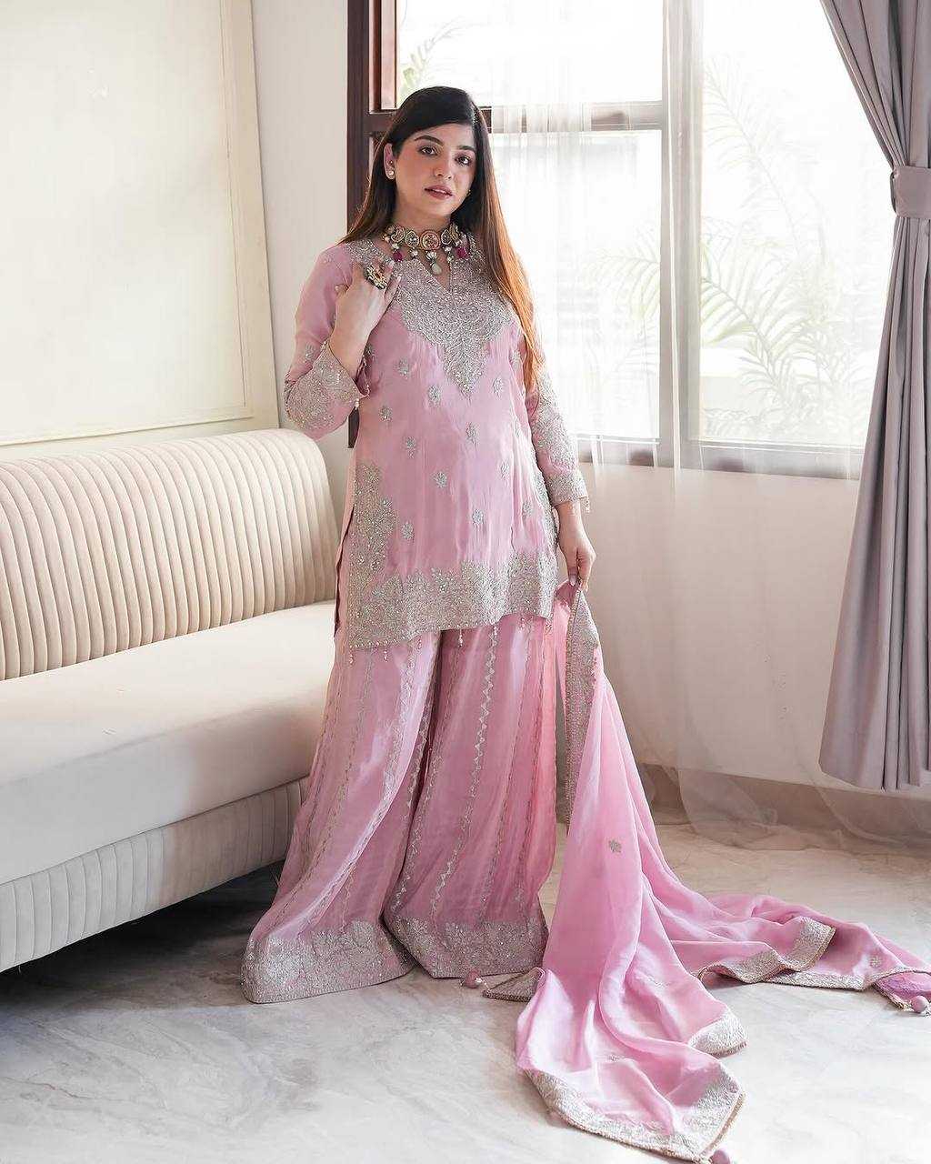 Chinon Off-Shoulder Silk Suits