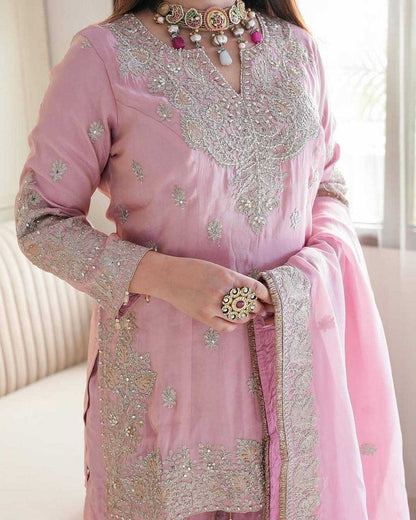 Chinon Off-Shoulder Silk Suits