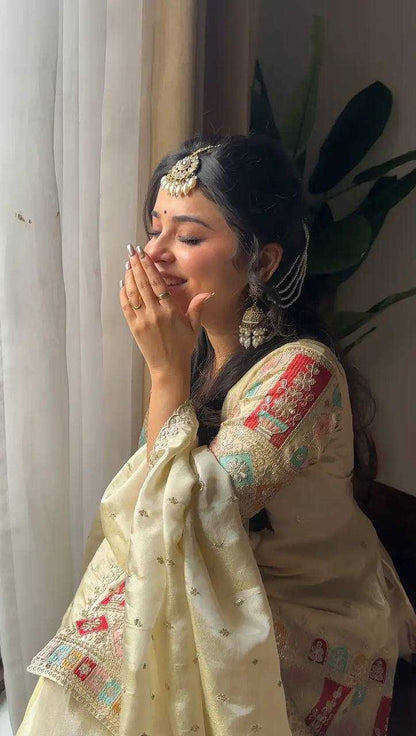 Chinon Silk  Sharara Salwar