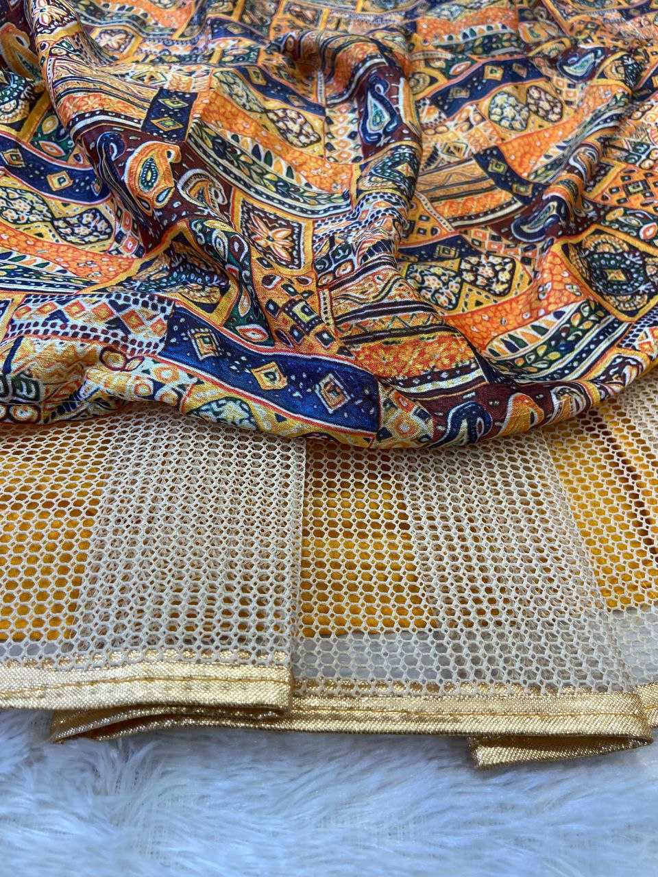 Chinon Silk Printed Lehenga