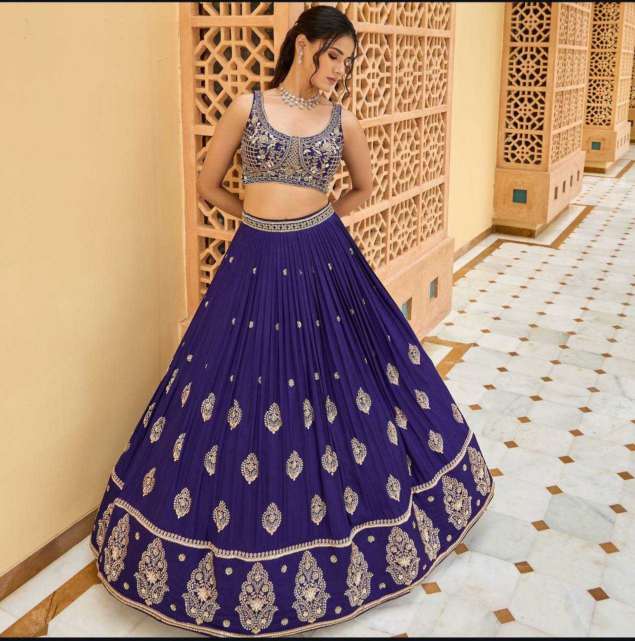 Chinon Silk  Wedding Collections Lehenga Choli Engagement Outfit