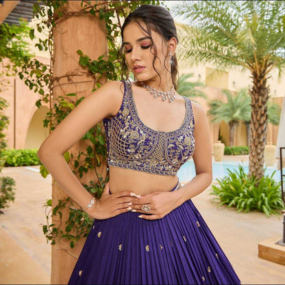 Chinon Silk  Wedding Collections Lehenga Choli Engagement Outfit