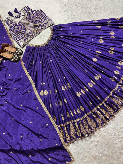 Chinon Silk  Wedding Collections Lehenga Choli Engagement Outfit