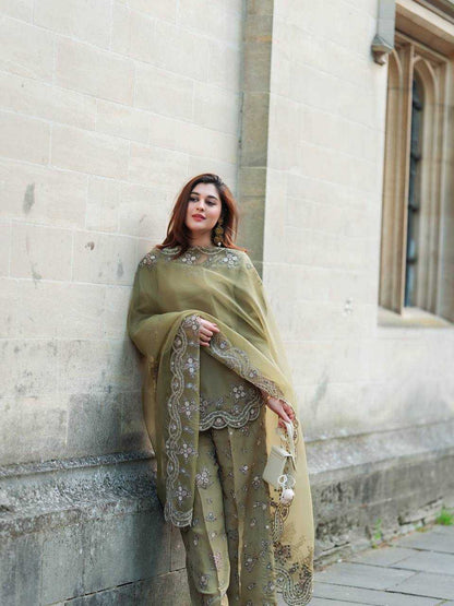 Crepe  Embroidery Sharara Designer Salwar Suit