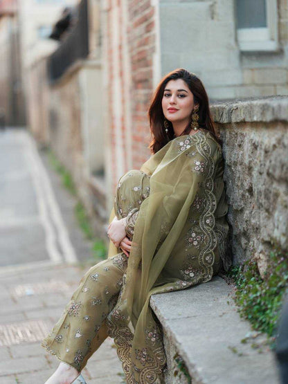 Crepe  Embroidery Sharara Designer Salwar Suit