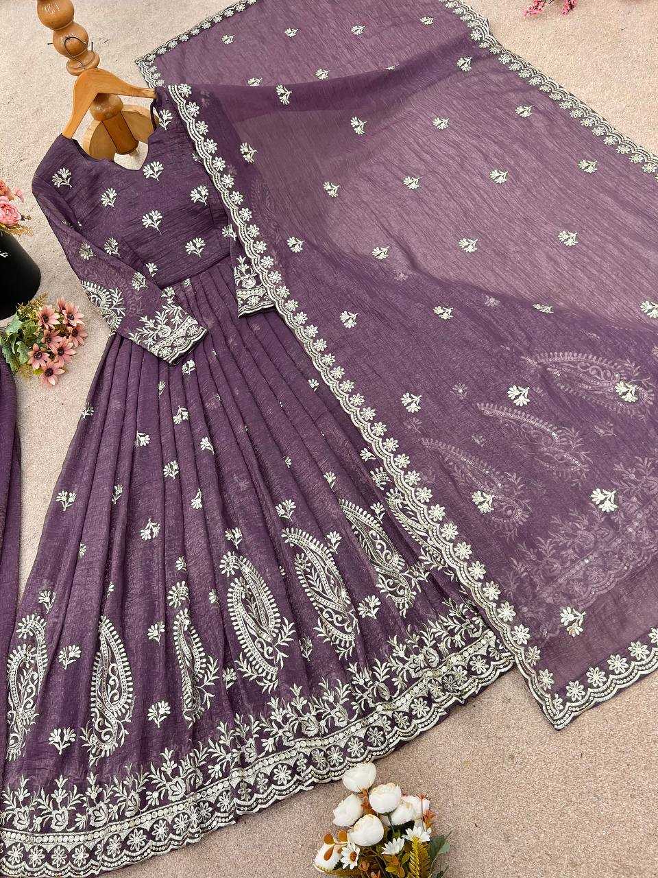 Crunchi Silk  Palazzo Suit