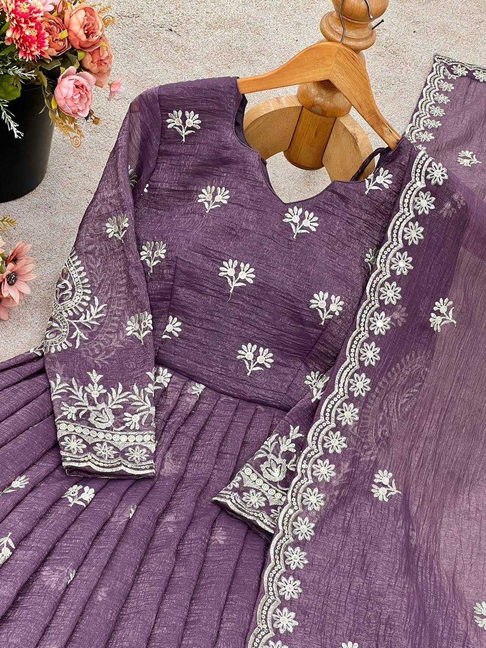 Crunchi Silk  Palazzo Suit