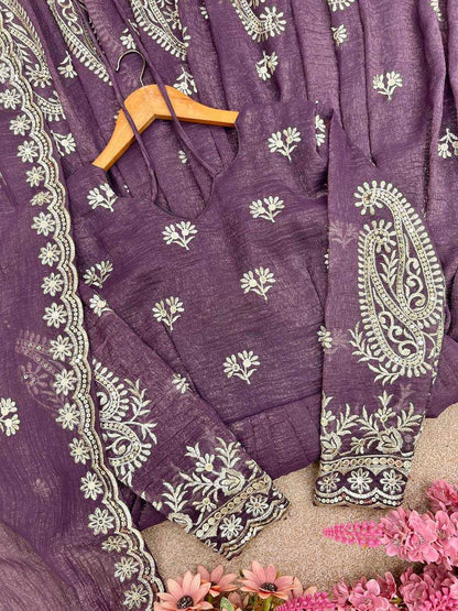 Crunchi Silk  Palazzo Suit