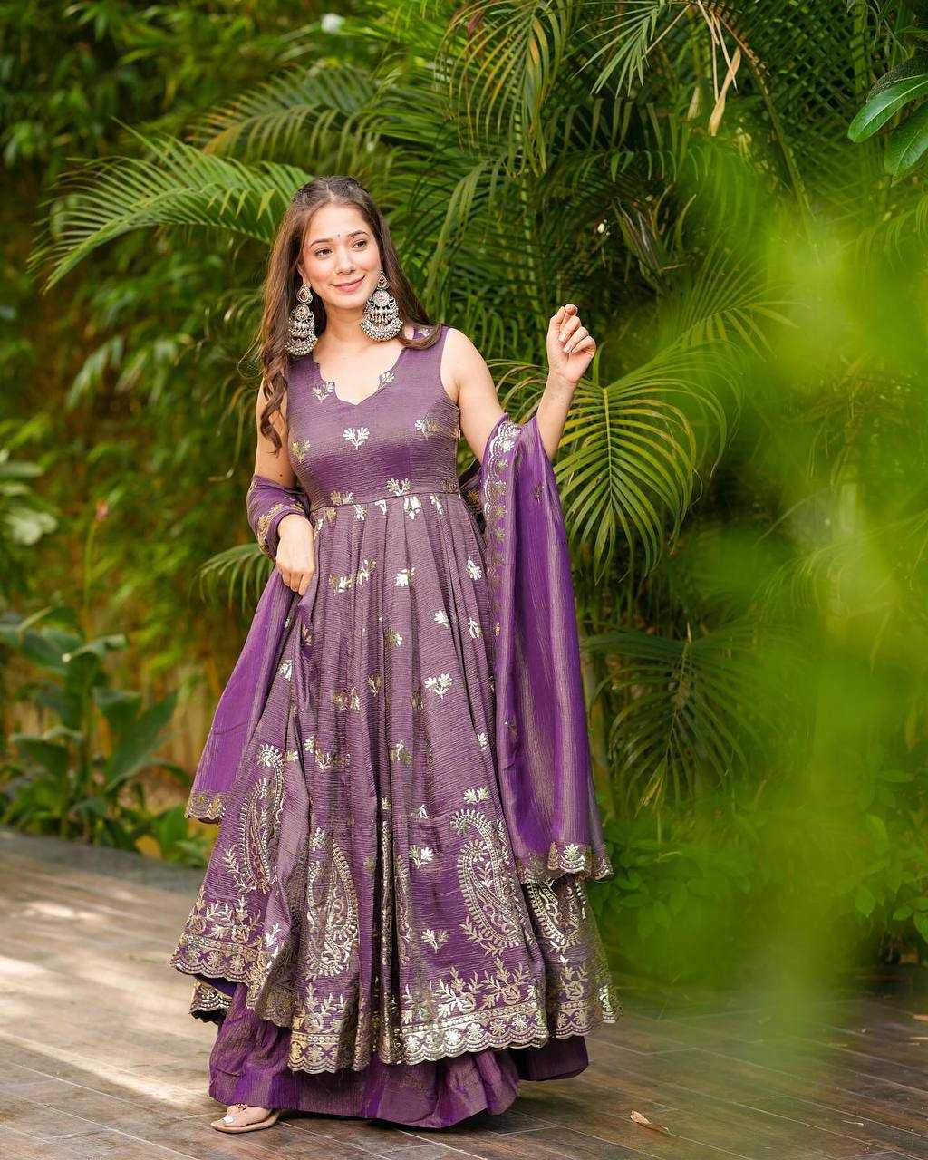 Crunchi Silk  Palazzo Suit