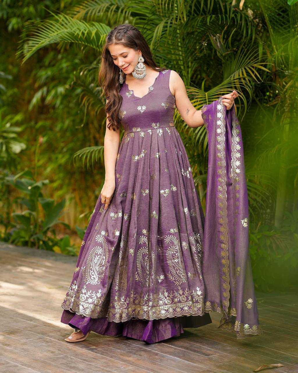 Crunchi Silk  Palazzo Suit