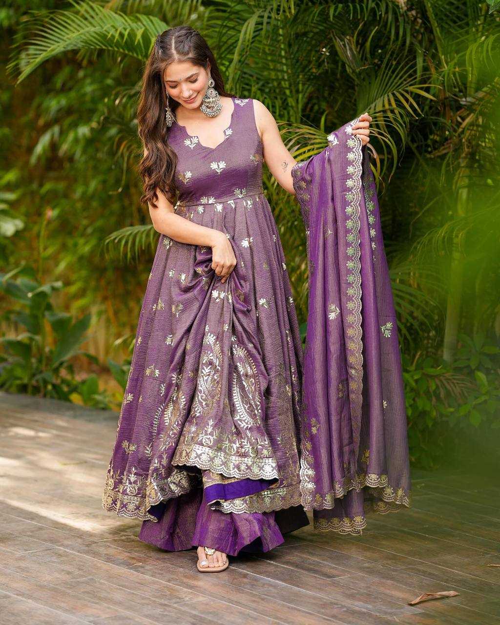 Crunchi Silk  Palazzo Suit