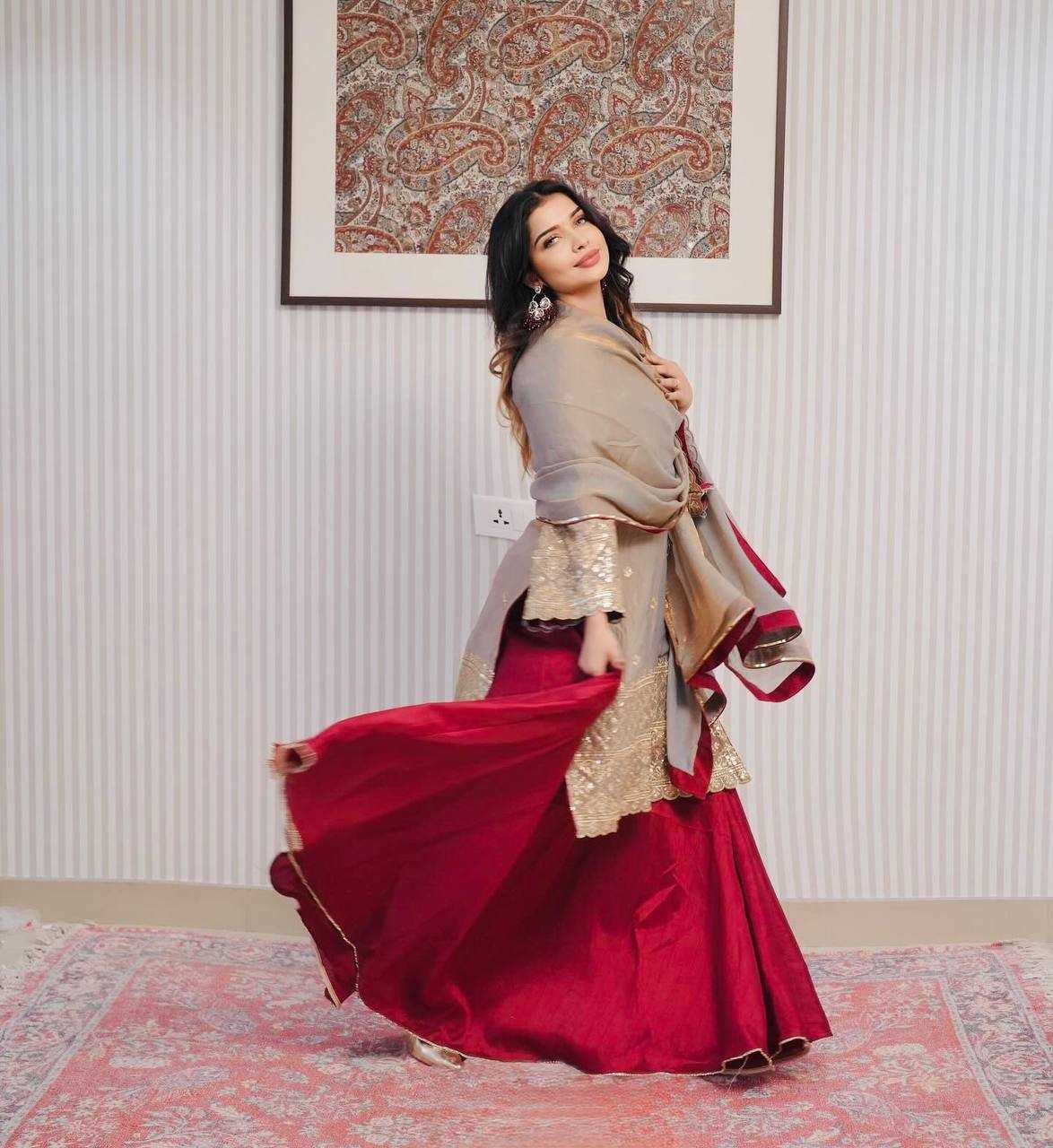 Crush Silk  Wedding Collections Embroidered Lehenga Lehenga With Dupatta