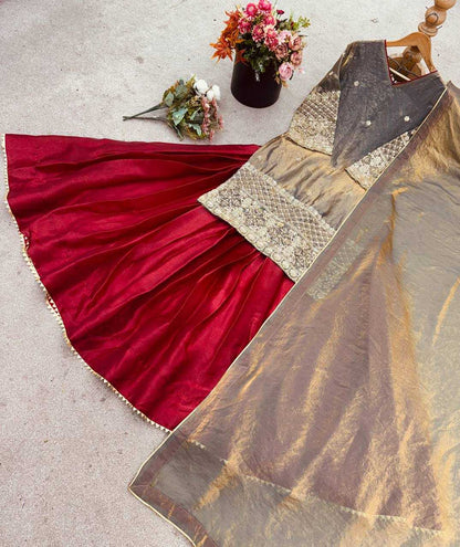 Crush Silk  Wedding Collections Embroidered Lehenga Lehenga With Dupatta