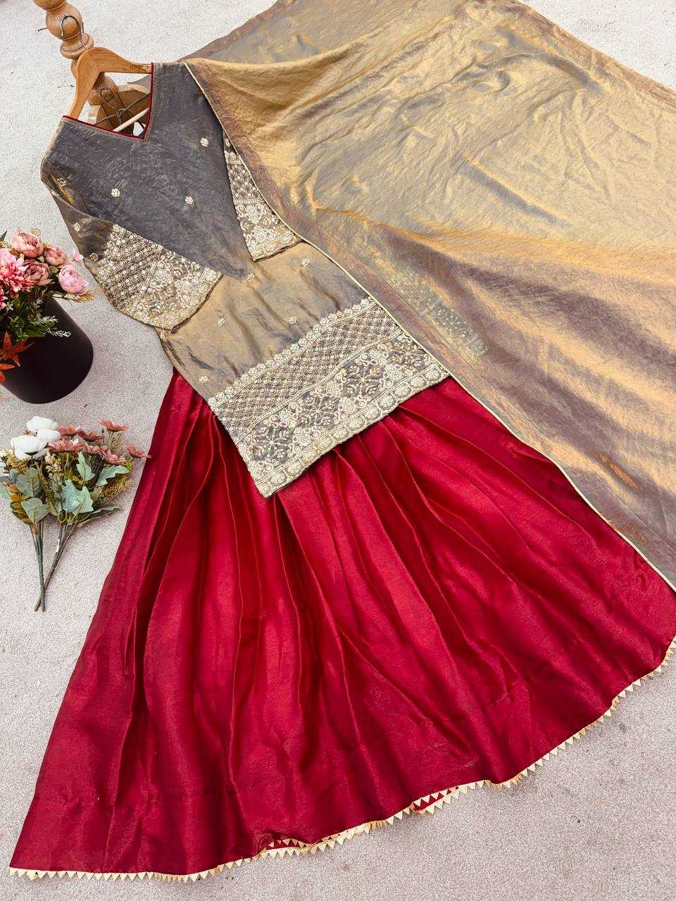 Crush Silk  Wedding Collections Embroidered Lehenga Lehenga With Dupatta