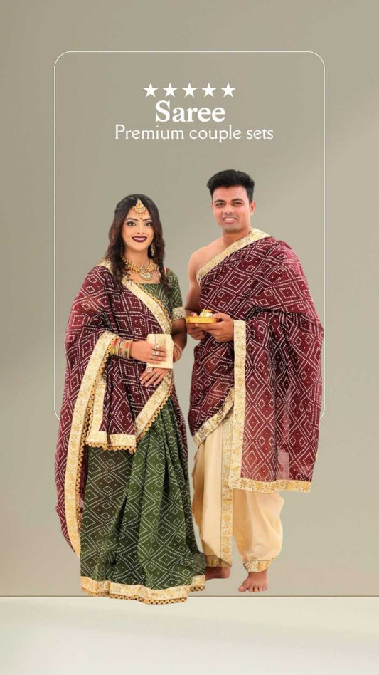 Fancy  Matching Ethnic Couple Wear Outfits