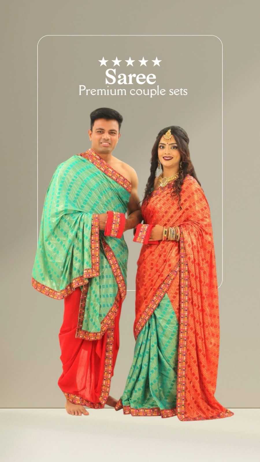 Fancy  Matching Ethnic Couple Wear Outfits
