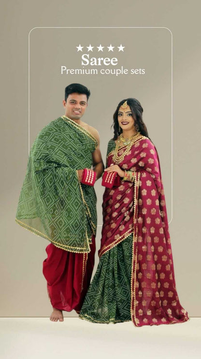 Fancy  Matching Ethnic Couple Wear Outfits