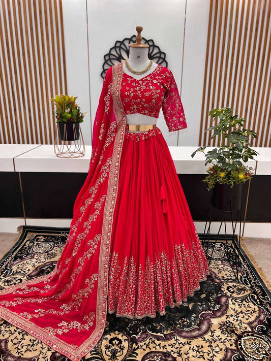 Haldi Outfits  - Faux Georgette Lehenga
