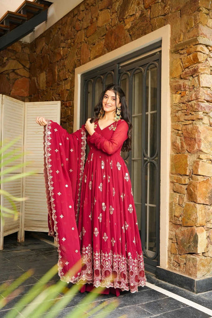 Faux Georgette Gowns